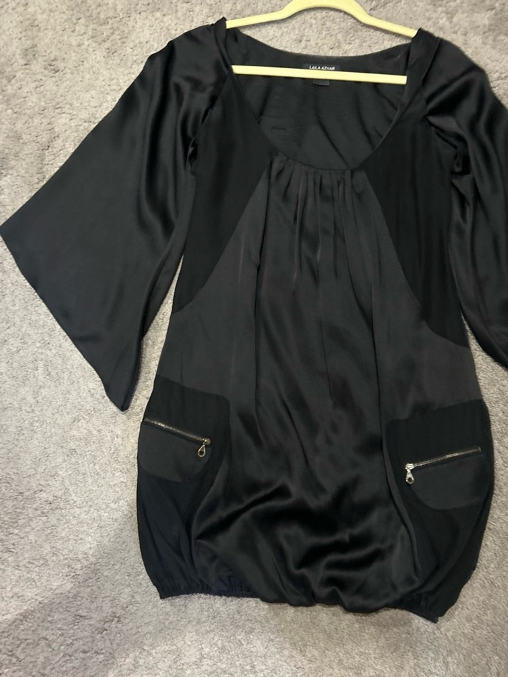 Lela Azhar Black Garment with Cream Trim